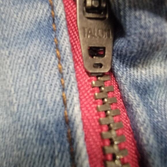 Bit & Bridle Denim Skirt Womens 8 Whiskering Blanket Stitching Rodeo Western - Picture 14 of 14